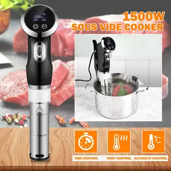 1500W Vacuum Slow Sous Vide Food Coer ful Immersion Circulator LCD Digital Timer Display Stainless Steel EU Plug 220V
1500W Vacuum Slow Sous Vide Food Coer ful Immersion Circulator LCD Digital Timer Display Stainless Steel EU Plug 220V
