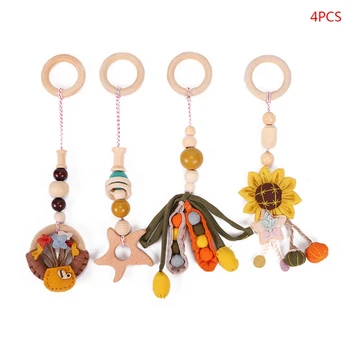 4 Pcs/Set Baby Play Gym Frame Stroller Hanging Pendants Wooden Ring Teether Molar Teething Nursing Rattle Toys Gifts
4 Pcs/Set Baby Play Gym Frame Stroller Hanging Pendants Wooden Ring Teether Molar Teething Nursing Rattle Toys Gifts