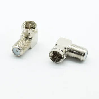 2pcs copper F male plugs to F female right angle 90 elbow satellite antenna adapter coaxial TV connector curved right angle 
2pcs copper F male plugs to F female right angle 90 elbow satellite antenna adapter coaxial TV connector curved right angle