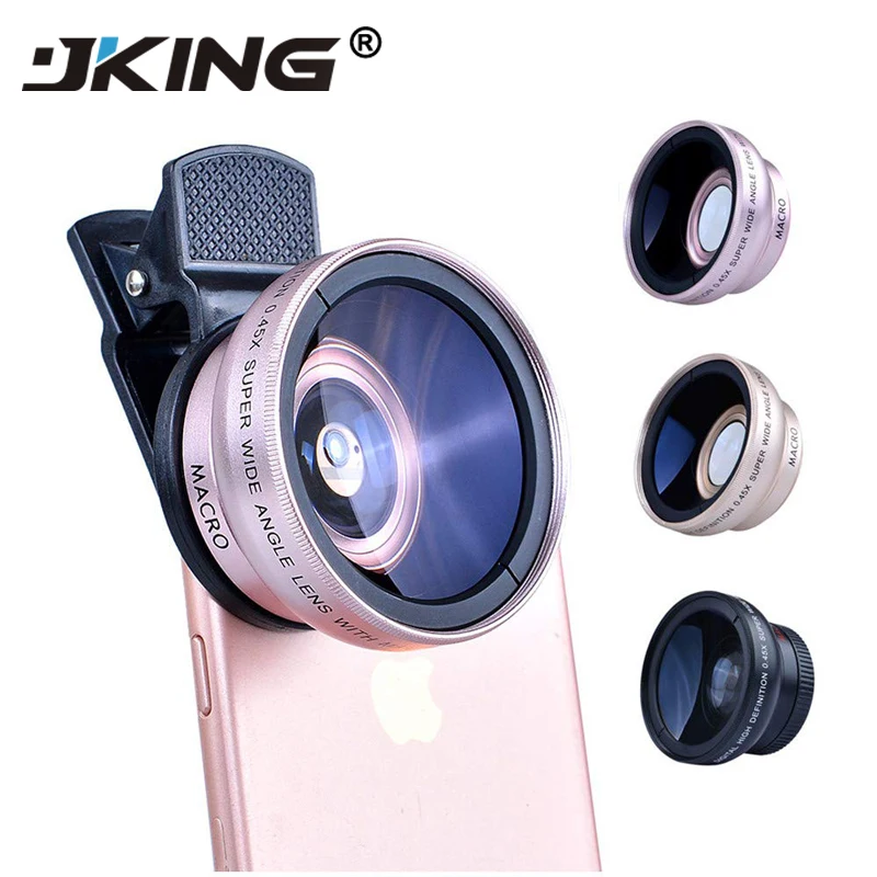 JKING 2in1 Lens 0.45X Wide Angle+12.5X Macro Lens Professional HD Phone Camera Lens For iPhone 8 7 6S Plus Xiaomi Samsung LG
JKING 2in1 Lens 0.45X Wide Angle+12.5X Macro Lens Professional HD Phone Camera Lens For iPhone 8 7 6S Plus Xiaomi Samsung LG