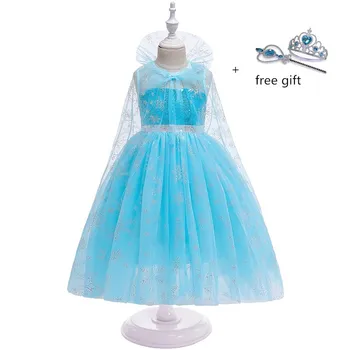 Girls Elsa Dress with Cloak Summer Snow Queen Princess Party Dresses For Girls Halloween Fancy Children Costume Send Crown
Girls Elsa Dress with Cloak Summer Snow Queen Princess Party Dresses For Girls Halloween Fancy Children Costume Send Crown