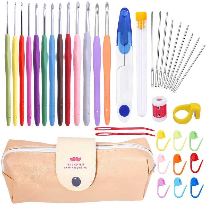 LMDZ 38PCS Crochet Hooks Set Soft Grip Crochet Large Eye Blunt Needles Knitting Kit Needle Set Weave Craft Tools
LMDZ 38PCS Crochet Hooks Set Soft Grip Crochet Large Eye Blunt Needles Knitting Kit Needle Set Weave Craft Tools