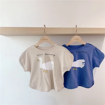 WLG Girls Tops Kids Cartoon Beige Blue Short Sleeve T Shirts Summer Baby Girl Casual Loose Clothes for 2-6 Years
WLG Girls Tops Kids Cartoon Beige Blue Short Sleeve T Shirts Summer Baby Girl Casual Loose Clothes for 2-6 Years
