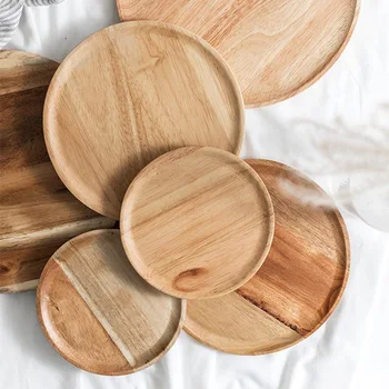 Japanese Style Wood Round Dinner Plate Beef Steak Fruit Snacks Tea Tray Dessert Dishes Creative Hotel Restaurant Wooden Plates
Japanese Style Wood Round Dinner Plate Beef Steak Fruit Snacks Tea Tray Dessert Dishes Creative Hotel Restaurant Wooden Plates
