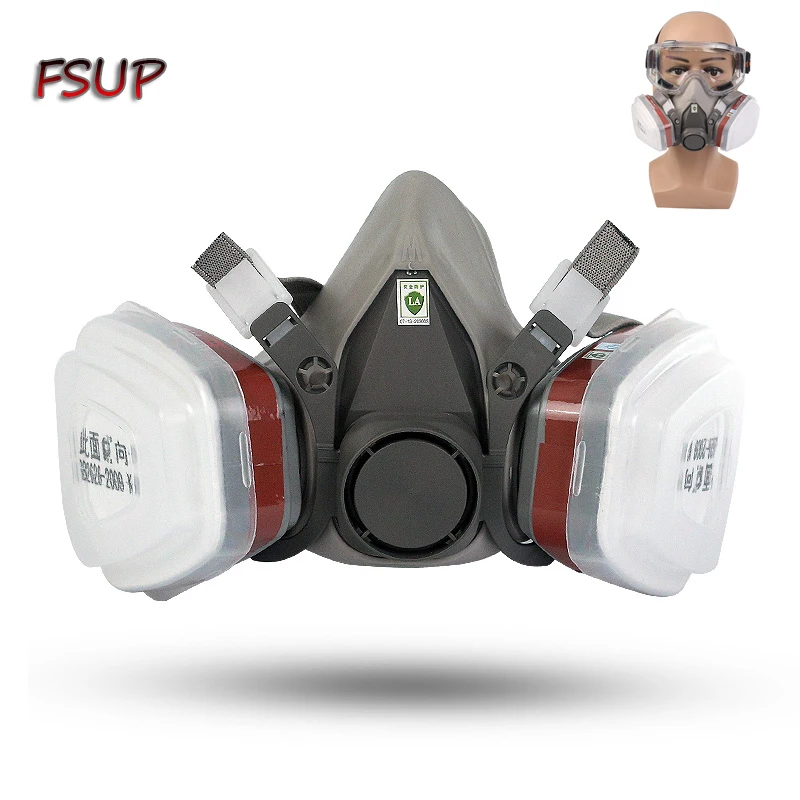 Respirator Mask - Gas Mask with Dual Filter Cartridges for Breathing Eye Protection Against Dust,Organic Vapors, Chemicals-Paint
Respirator Mask - Gas Mask with Dual Filter Cartridges for Breathing Eye Protection Against Dust,Organic Vapors, Chemicals-Paint