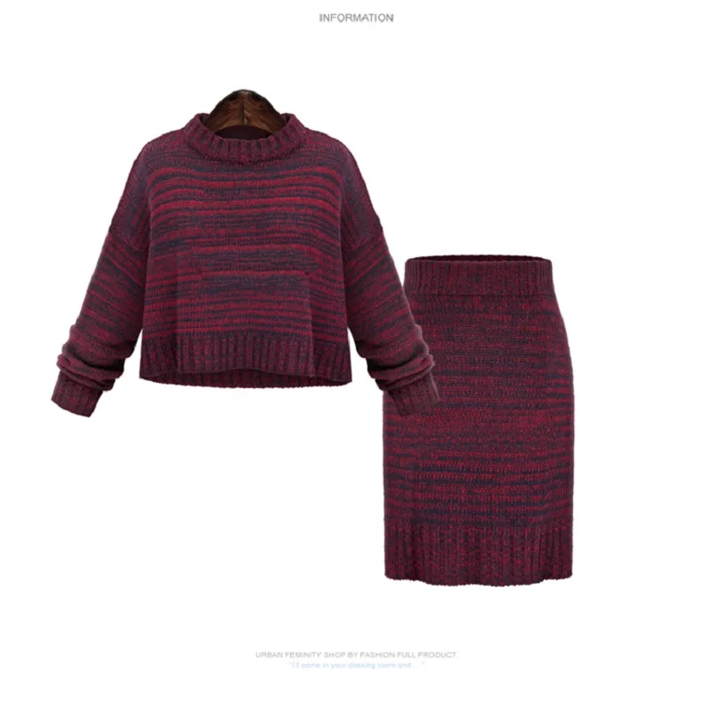 2019 New Winter 2 Pieces Sweater Dress Set Women Long Sleeve Autumn Knitted Sweater Casual Pullover Knitted Skirt Clothing Suit
2019 New Winter 2 Pieces Sweater Dress Set Women Long Sleeve Autumn Knitted Sweater Casual Pullover Knitted Skirt Clothing Suit