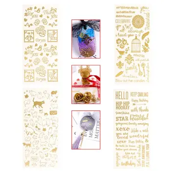 4 Pcs/Set DIY Filler Golden Letter Pattern Rose Transparent Self-adhesive Sticker Materials Epoxy Resin Crafts Findings Decor 
4 Pcs/Set DIY Filler Golden Letter Pattern Rose Transparent Self-adhesive Sticker Materials Epoxy Resin Crafts Findings Decor