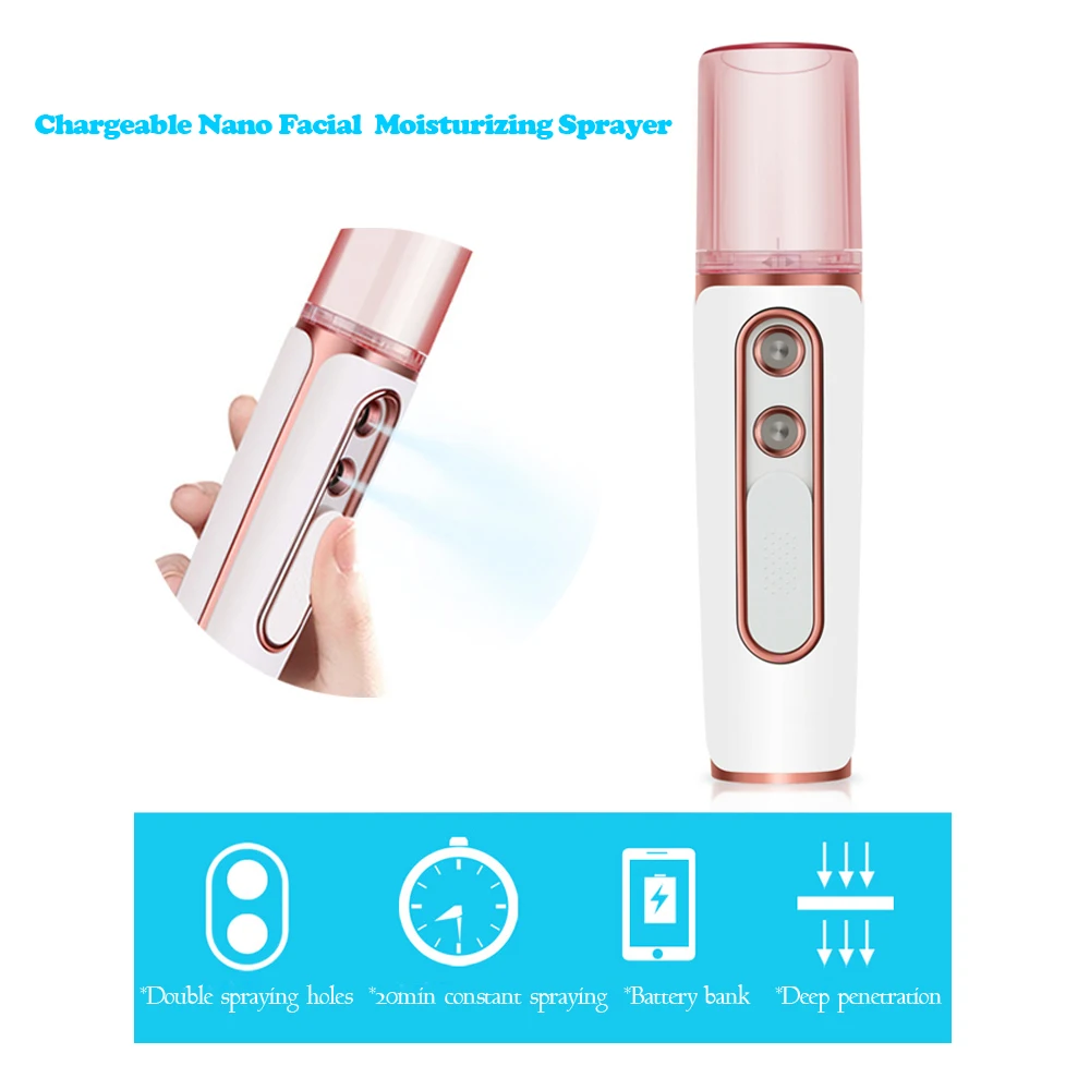 USB Rechargeable Portable Face Nano Mist Sprayer Facial Body Nebulizer Steamer Moisturizing Skin Care Mini Beauty Instruments
USB Rechargeable Portable Face Nano Mist Sprayer Facial Body Nebulizer Steamer Moisturizing Skin Care Mini Beauty Instruments