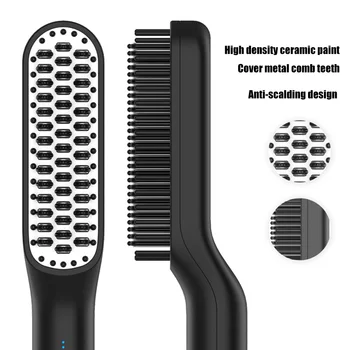 60W Men Beard Comb Women Straight Hair Shaping Styling Comb Multi-functional PTC Heating Hairdressing Tool US Plug
60W Men Beard Comb Women Straight Hair Shaping Styling Comb Multi-functional PTC Heating Hairdressing Tool US Plug