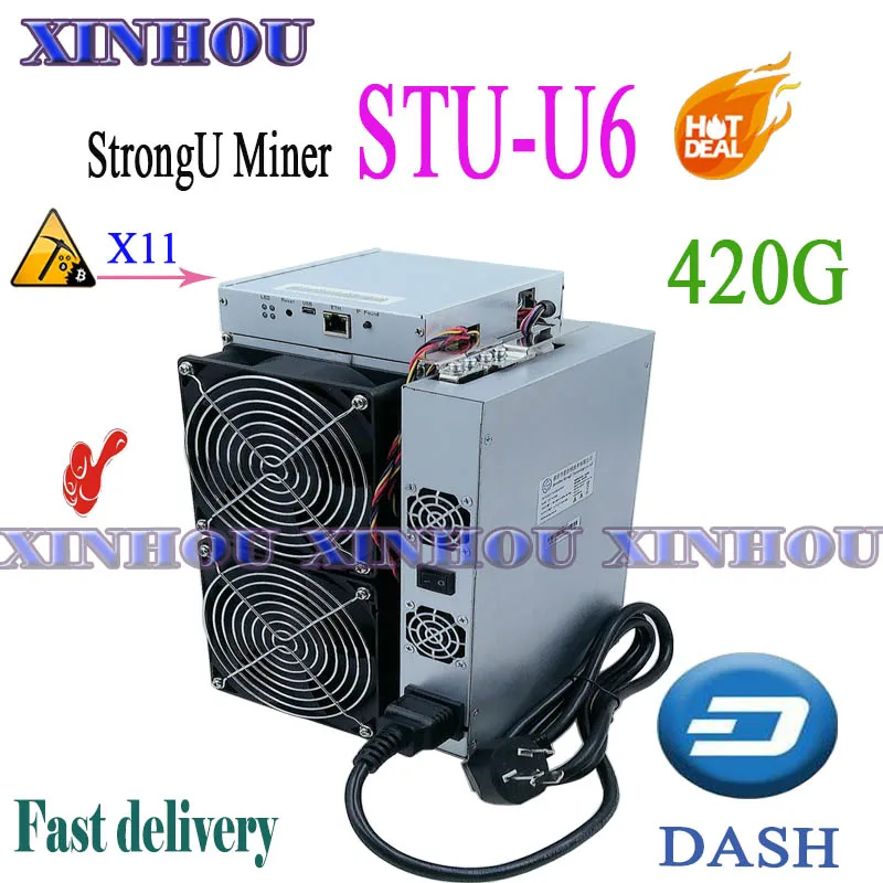 

Used DASH Asic miner StrongU Miner STU-U6 420G X11 miner better than Antminer D3 D5 D9 FusionSilicon X7 Innosilicon A5 A6 X10