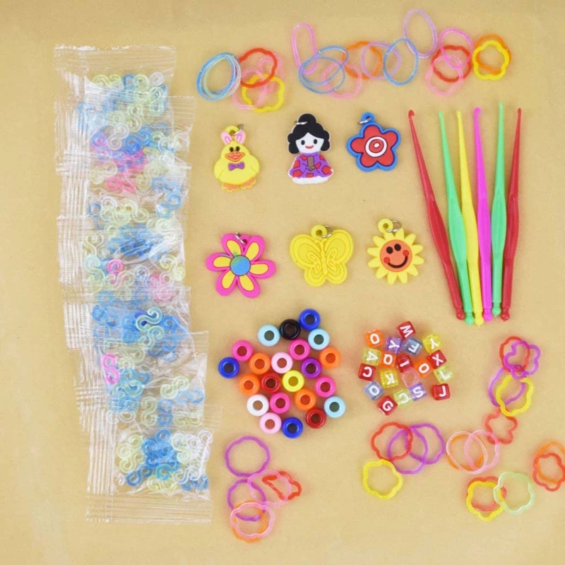 Elastic Rubber Colourful Loom Bands Starter Box with Crochet Weaver Rainbow Bracelet Weaving Knitting Tool Kit for Kids Children
Elastic Rubber Colourful Loom Bands Starter Box with Crochet Weaver Rainbow Bracelet Weaving Knitting Tool Kit for Kids Children
