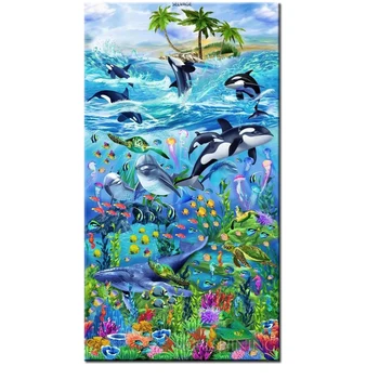 5D Diamond Wall Painting Sticker Aquatic Creatures Picture Full Round Drill Cross Stitch Whale Beadwork Embroidery Home Decor
5D Diamond Wall Painting Sticker Aquatic Creatures Picture Full Round Drill Cross Stitch Whale Beadwork Embroidery Home Decor