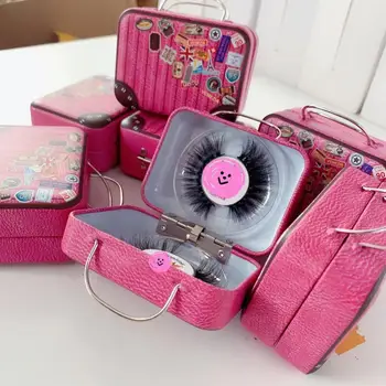New Style 3D Mink Lashes custom private label Small Suitcase Lash Box luggage Eyelash Packaging
New Style 3D Mink Lashes custom private label Small Suitcase Lash Box luggage Eyelash Packaging