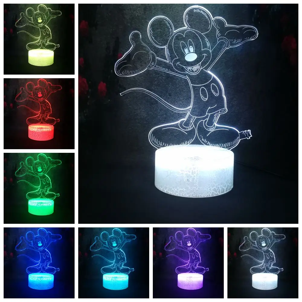 Lovely 7 color Change Creative Touch Remote Acrylic Decor Night Light Cartoon Animal Mickey 3D LED RGB Table Lamp Holiday Gift
Lovely 7 color Change Creative Touch Remote Acrylic Decor Night Light Cartoon Animal Mickey 3D LED RGB Table Lamp Holiday Gift