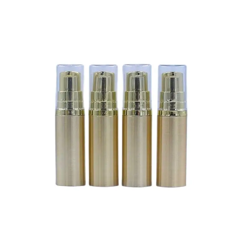 5ML Empty Emulsion Airless Bottle Gold Plastic Refillable Cosmetic Container Top Grade Sample Essence | Красота и здоровье