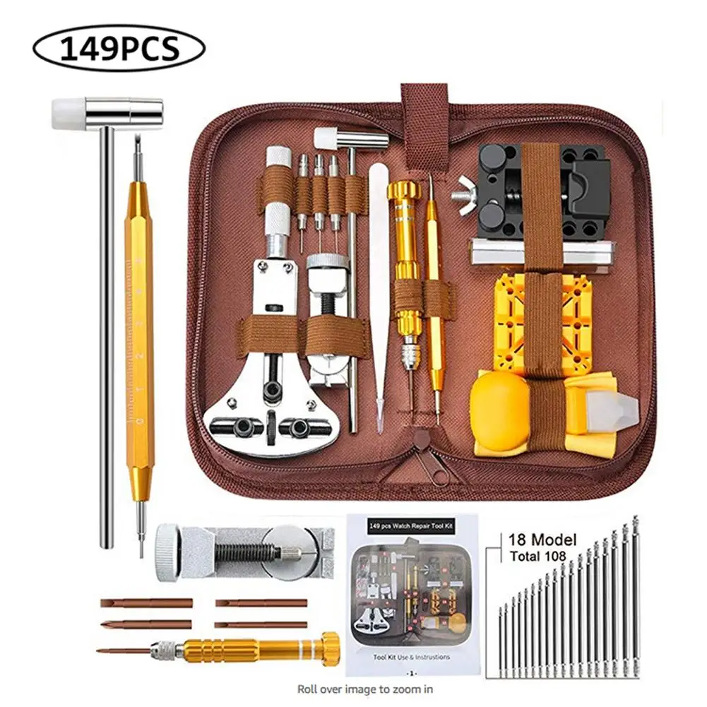 149PCS Watch Repair Tools Kits Upgraded Version Watches Battery Replacement Watchband Link Remover Spring Bar Tool Kit
149PCS Watch Repair Tools Kits Upgraded Version Watches Battery Replacement Watchband Link Remover Spring Bar Tool Kit