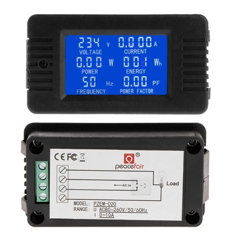 Digital AC 80~260V Power Energy Meter Voltage Current KWh Watt Meter Voltmeter Ammeter Indicator 100A/10A
Digital AC 80~260V Power Energy Meter Voltage Current KWh Watt Meter Voltmeter Ammeter Indicator 100A/10A