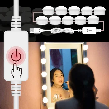 CanLing Modern LED Dressing Table Mirror Vanity Light DIY Make-up Mirror Lamp Stepless Dimmable Hollywood Mirror Wall Lamp Bulbs
CanLing Modern LED Dressing Table Mirror Vanity Light DIY Make-up Mirror Lamp Stepless Dimmable Hollywood Mirror Wall Lamp Bulbs
