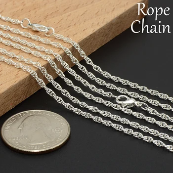 50 pcs - Rope Chain Necklace, Silver Plated Rope Necklace, 2mm Rope Chain for Men Women, Rope Chain Silver Color for Necklace
50 pcs - Rope Chain Necklace, Silver Plated Rope Necklace, 2mm Rope Chain for Men Women, Rope Chain Silver Color for Necklace