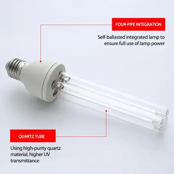 UV Sterilizer Tube Lamp E27 Ultraviolet Bactericidal Lamp Bulb UVC Kill Dust Mite Disinfection Tube LED Germicidal Light Cocina
UV Sterilizer Tube Lamp E27 Ultraviolet Bactericidal Lamp Bulb UVC Kill Dust Mite Disinfection Tube LED Germicidal Light Cocina