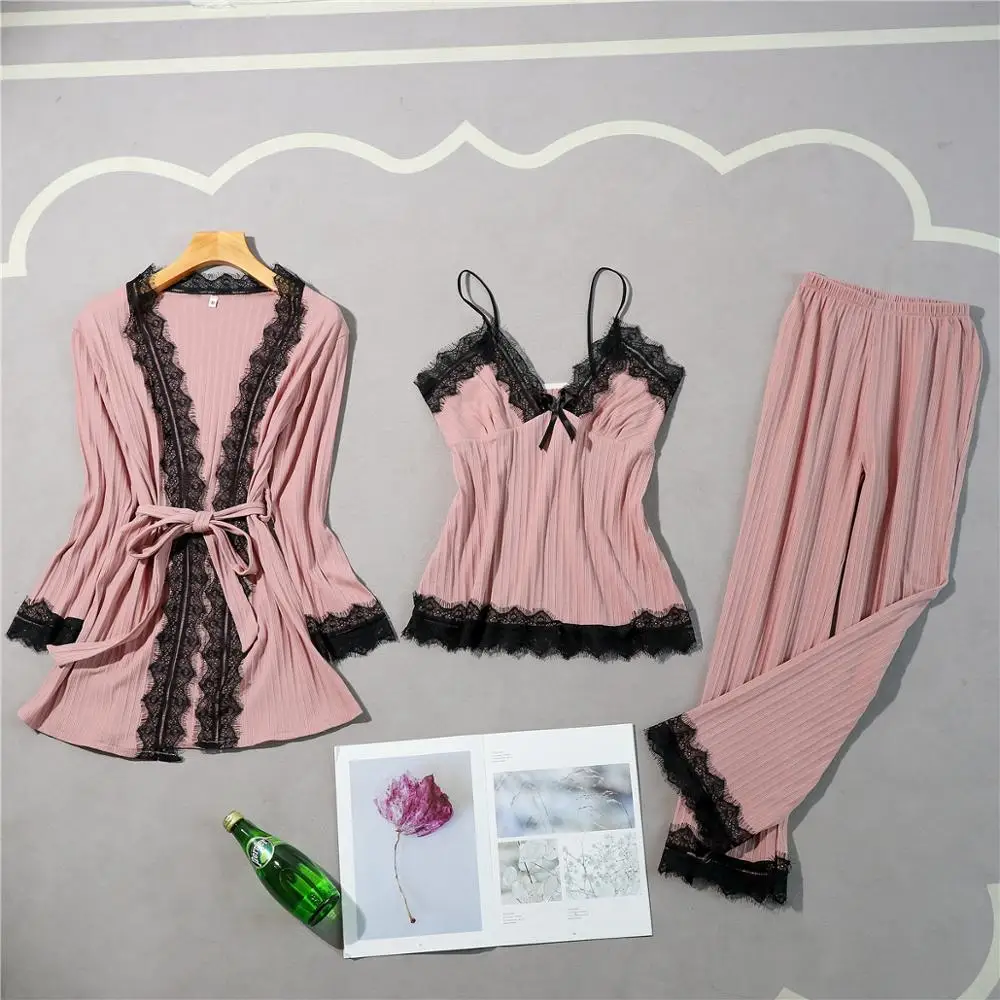FZSLCYIYI Pajamas For Women Sexy Lace Trimmed Nightwear Autumn And Winter Pajamas Velour Sleepwear Suits Casual Home Clothes
FZSLCYIYI Pajamas For Women Sexy Lace Trimmed Nightwear Autumn And Winter Pajamas Velour Sleepwear Suits Casual Home Clothes