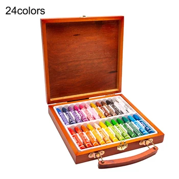 12/24 Colors Non-toxic Oil Pastels Oil Soft Crayon Set With Wooden Box For Kids Children Graffiti Painting School Art Supplies 
12/24 Colors Non-toxic Oil Pastels Oil Soft Crayon Set With Wooden Box For Kids Children Graffiti Painting School Art Supplies