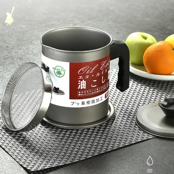 1.4L Leakproof Can Grease Container Kitchen Tool Kettle Cooking Separator Multifunction Frying Pot With Strainer Oil Storage
1.4L Leakproof Can Grease Container Kitchen Tool Kettle Cooking Separator Multifunction Frying Pot With Strainer Oil Storage