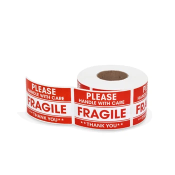 500Pcs/roll Self-adhesive fragile warning sticker Be careful with the handle Keep it dry and fast Take care to store and transpo
500Pcs/roll Self-adhesive fragile warning sticker Be careful with the handle Keep it dry and fast Take care to store and transpo