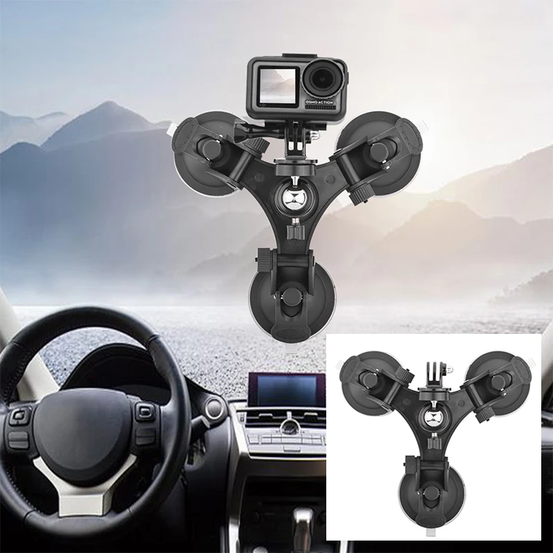 

Glass Suction Cup for Action Camera Tripod Mount for Car Holder Stand Bracket for Gopro Hero 8 7 6 5 Accessories