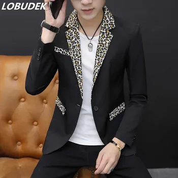 Korean Style Leopard Blazer Spring Autumn Men Blazers Slim Fit Jacket Casual Coat Office Bar Prom Stage Singer Performance Coats
Korean Style Leopard Blazer Spring Autumn Men Blazers Slim Fit Jacket Casual Coat Office Bar Prom Stage Singer Performance Coats