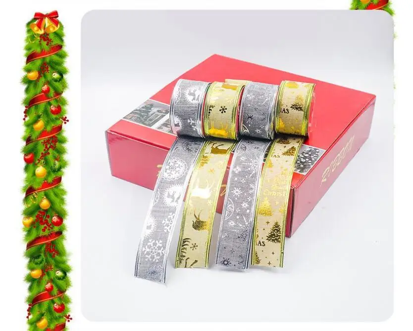 Christmas Ornaments Fabric Hot Stamping Christmas Ribbon 2.8 Meter Mall Christmas Tree Decoration for New Year Supplies
Christmas Ornaments Fabric Hot Stamping Christmas Ribbon 2.8 Meter Mall Christmas Tree Decoration for New Year Supplies