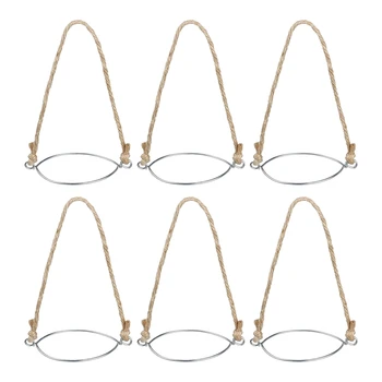 Pack of 6 Stainless Metal Ring with Twine Handles (Handle-Ease) Mason Hangers for Mason Jar
Pack of 6 Stainless Metal Ring with Twine Handles (Handle-Ease) Mason Hangers for Mason Jar