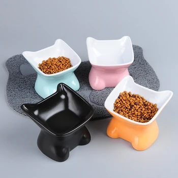 Cute Ceramic Cat Water Food Big Head Bowl Tilt Angle for Cat's Spine Protection HFing
Cute Ceramic Cat Water Food Big Head Bowl Tilt Angle for Cat's Spine Protection HFing