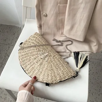 2020 Fashion Summer Straw Beach Bag Chain Crossbody Bags Lady Travel Purses and Handbags Female Shoulder Messenger Bag Sac 
2020 Fashion Summer Straw Beach Bag Chain Crossbody Bags Lady Travel Purses and Handbags Female Shoulder Messenger Bag Sac