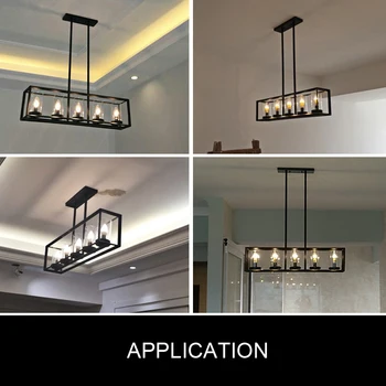 American Loft Square Frame LED Pendant Lamp Hanging Pendant Light Iron Glass Industry Rectangular Black LED Bulbs Glass Stone AC
American Loft Square Frame LED Pendant Lamp Hanging Pendant Light Iron Glass Industry Rectangular Black LED Bulbs Glass Stone AC