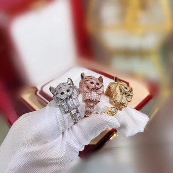 Paved AAA Zircon Stone Leopard Head Finger Ring Green Eye Panther Animal Men Women Statement Cool Party Ring Jewelry 
Paved AAA Zircon Stone Leopard Head Finger Ring Green Eye Panther Animal Men Women Statement Cool Party Ring Jewelry