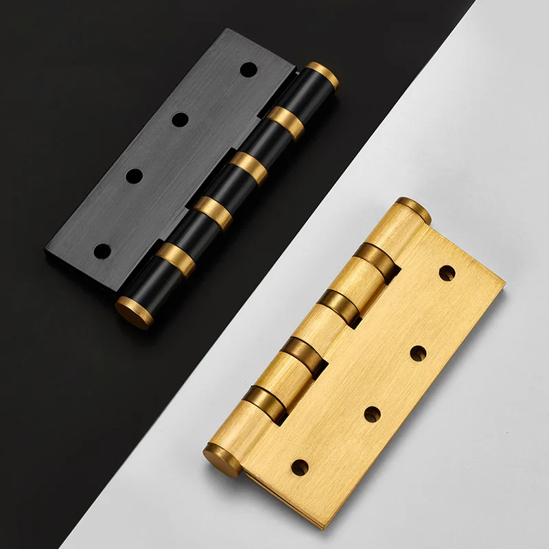 Gold & Black Solid Brass Door Hinge 1pc 4 inch Brushed Heavy Wood Door 3mm thick Ball Bearing Hinges Furniture Accessories
Gold & Black Solid Brass Door Hinge 1pc 4 inch Brushed Heavy Wood Door 3mm thick Ball Bearing Hinges Furniture Accessories