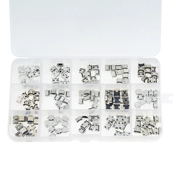 150PCS/BOX 15 Models Each 10PCS Micro Female USB Connector Usb Jack Socket Female For MP 3 4 5 Other Mobile Accessories
150PCS/BOX 15 Models Each 10PCS Micro Female USB Connector Usb Jack Socket Female For MP 3 4 5 Other Mobile Accessories
