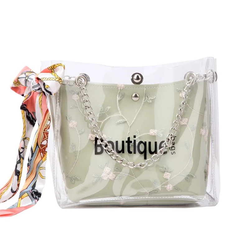 Women's Bags Shopping Bag Ins Popular Fashion Large Transparent Jelly PVC Trend Handbag Shoulder Tote Bag Waterproof Totes Beach
Women's Bags Shopping Bag Ins Popular Fashion Large Transparent Jelly PVC Trend Handbag Shoulder Tote Bag Waterproof Totes Beach
