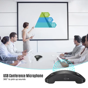 USB Conference Computer Microphone VOIP Omnidirectional Desktop Wired Microphone Built-in Speaker Volume Control Mute Function
USB Conference Computer Microphone VOIP Omnidirectional Desktop Wired Microphone Built-in Speaker Volume Control Mute Function