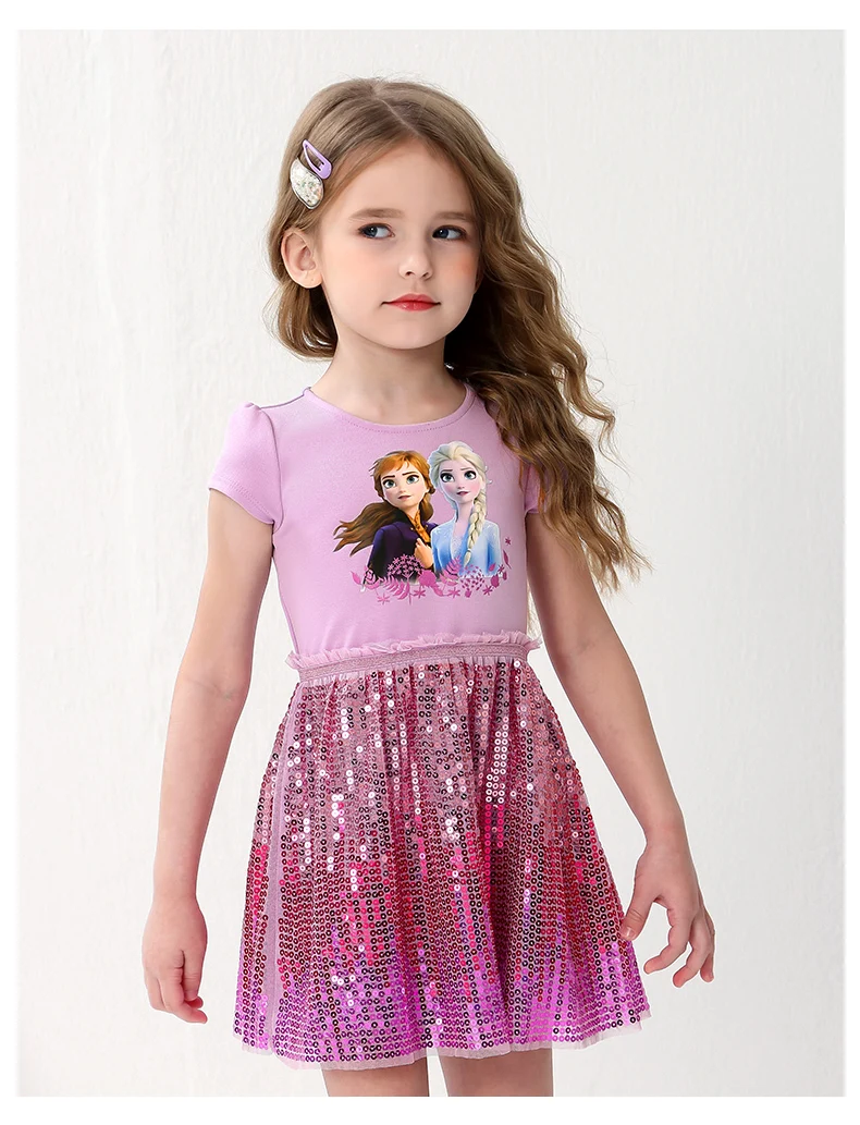 Summer Girls Dress vestidos Princess Aisha Clothes Kids Dresses vestido Baby Printing Gauze Party children Clothing Short sleeve