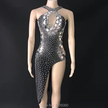 Flashing Silver Mirrors Rhinestones Dress Birthday Celebrate Black Shining Stage Latin DRESS Evening Bar Singer Dancer Show Outf
Flashing Silver Mirrors Rhinestones Dress Birthday Celebrate Black Shining Stage Latin DRESS Evening Bar Singer Dancer Show Outf