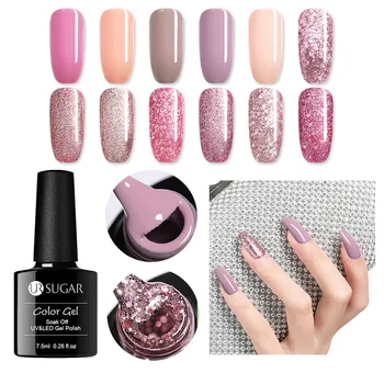 UR SUGAR 7.5ml Rose Gold Gel Nail Polish Pink Glitter Sequins Soak Off UV LED Gel Varnish Long Lasting Nail Art varnish 
UR SUGAR 7.5ml Rose Gold Gel Nail Polish Pink Glitter Sequins Soak Off UV LED Gel Varnish Long Lasting Nail Art varnish