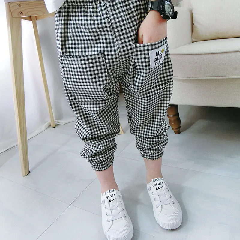 Boys' Clothes Plaid Pants Closing Straight-Cut 2019 Spring And Autumn New Style Korean-style Medium-small Girls Loose Casual Ret
Boys' Clothes Plaid Pants Closing Straight-Cut 2019 Spring And Autumn New Style Korean-style Medium-small Girls Loose Casual Ret