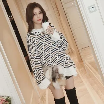 Autumn And Winter New Korean Version Of The Long Section Loose Hooded Mohair Net Red Striped Sweater Sweater Women's Clothing
Autumn And Winter New Korean Version Of The Long Section Loose Hooded Mohair Net Red Striped Sweater Sweater Women's Clothing