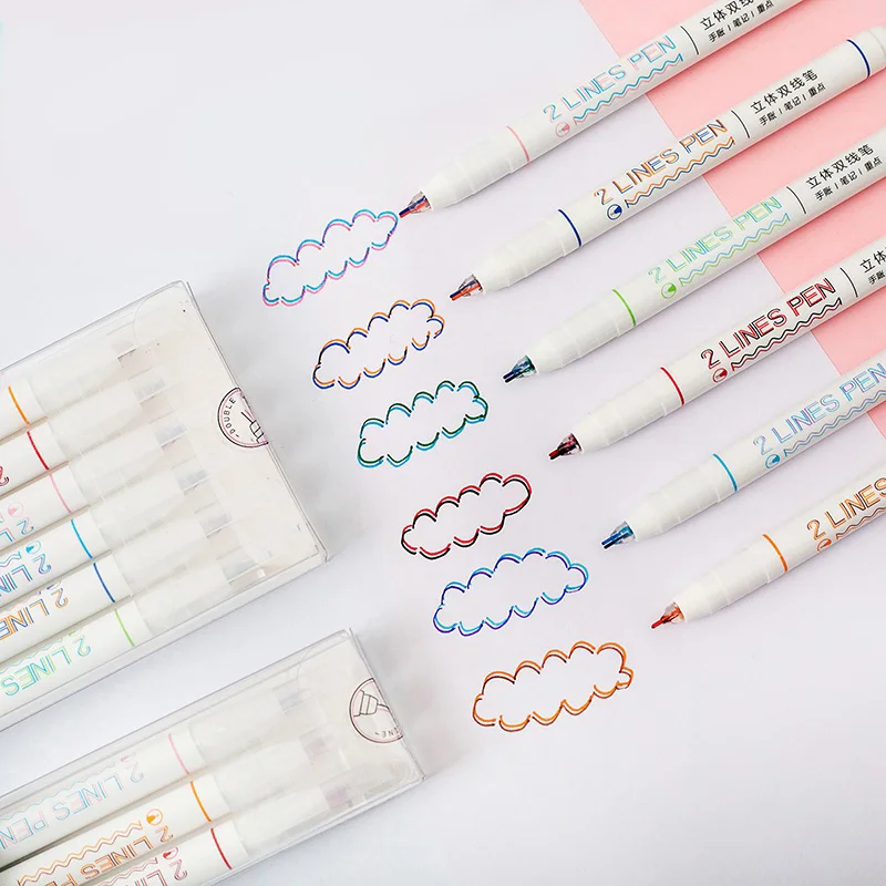 Highlighter Pen Stationery Double Headed 2 colors Fluorescent marker Pen 6 Colors Mark Pen Cute kawaii school supplies gel pens
Highlighter Pen Stationery Double Headed 2 colors Fluorescent marker Pen 6 Colors Mark Pen Cute kawaii school supplies gel pens