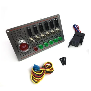 Racing Switch Panel Race Car Ignition Accessory Engine Start, 6 Indicator Light 6 Fused Toggle Quick Off Switch 12V
Racing Switch Panel Race Car Ignition Accessory Engine Start, 6 Indicator Light 6 Fused Toggle Quick Off Switch 12V
