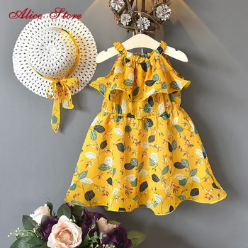 Girls Bohemiam Dress Kids Summer New Chiffon Beach Hanging Neck Floral Dresses Sleeveless Clothes For Children Including Hat
Girls Bohemiam Dress Kids Summer New Chiffon Beach Hanging Neck Floral Dresses Sleeveless Clothes For Children Including Hat
