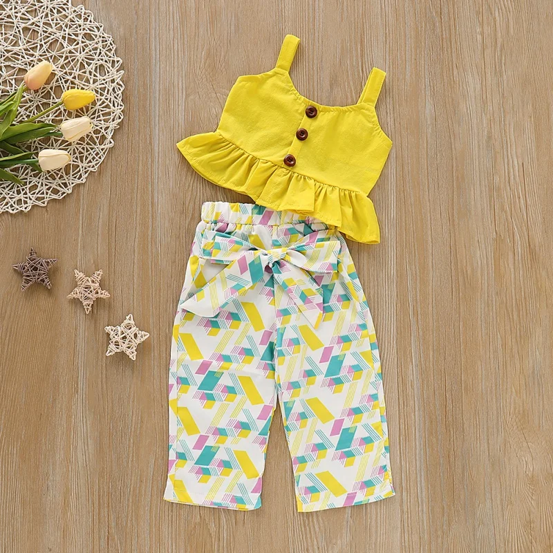 2Pcs/Set Summer Baby Girls Adorable Sleeveless Vest Blouse +Floral Pattern Pants Casual Outfits Clothes
2Pcs/Set Summer Baby Girls Adorable Sleeveless Vest Blouse +Floral Pattern Pants Casual Outfits Clothes
