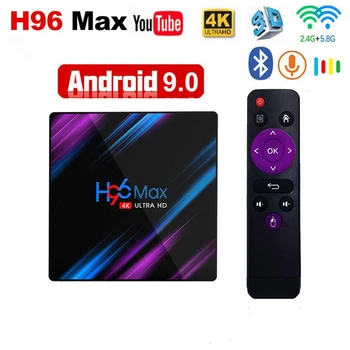

Android 9.0 TV Box H96 MAX Rockchip RK3318 2GB RAM 16GB H.265 4K 60Fps for Google Store Netflix Youtube Set Top Box EU Plug